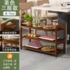 Estante para Hot Pot para Colocar Platos, Brochetas y Platos de Barbacoa para Restaurantes Comerciales y Bares, Estante de Bambú para Almacenamiento de Verduras de Cocina, de Pie
