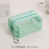 Bolsa de Almacenamiento Cuadrada con Rejilla de Panal, Estuche Portátil para Auriculares y Llaves, Cartera Pequeña de Mano para Labial y Cable de Datos
