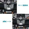 Adecuado para la modificación de CRV 2017, tiras decorativas en ambos lados de la palanca de cambios, parche de superficie brillante para el interior del coche, ABS con veta de madera