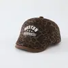 Nueva gorra de visera para niños de moda, gorra de béisbol con estampado de leopardo callejero a la moda, estilo Melard moderno, gorro infantil reversible, transfronterizo