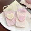 Adequado para Apple 18Promax Bolinhas Desenho Animado Coração Urso Coelho Suporte Flip iPhone Celular Capa Rígida e Macia Personalização