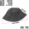 Sombrero de Pescador Lavado de Algodón Puro Europeo y Americano Más Vendido en Amazon, Sombrero Hip-Hop Vintage Desgastado, Sombrero de Cubo Casual para el Sol al por Mayor