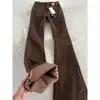 Calça Jeans Flare Preta para Mulheres, Forrada com Lã para o Inverno, Espessada, Tamanho Grande, Emagrecimento, Adequada para Corpo em Formato de Pera, Calça Boca de Sino