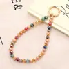 Lanyard para Teléfono Móvil de Lujo Ligero Retro con Cuentas de Colores Variados Colgante Corto para Teléfono Móvil Cadena Cruzada Portátil Hecha a Mano con Cuentas Cadena para Teléfono Móvil
