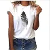 Moda coreana de verano gafas de moda para mujer estampado de letras de perro casual manga corta transfronterizo una generación de ropa para mujer