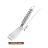 Espátula para panqueques de acero inoxidable, espátula para cocinar teppanyaki, espátula de mano para panqueques y bistecs, espátula para pizza, herramienta específica para la cocina
