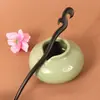 Mercadorias genuínas Pente de ébano pente de alto padrão diy estilo antigo acessórios de cabelo com balanço passo Pente de madeira novo estilo chinês adorno de cabeça feminino