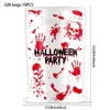 Tema de Calabaza de Horror de Halloween Huella de Mano Sangrienta Bolsa de Regalo Bolsa de Regalo de Agradecimiento Decoración de Fiesta Bolso de Mano