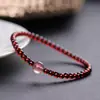 Pulsera de granate de grado de graduación para mujer, pulsera de granate burdeos natural, exquisita de un solo bucle, regalo de cumpleaños y Festival Qixi