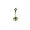 1.6x 10/12mm joia para piercing atacado aço inoxidável dentes externos zircônia de cabeça dupla prego básico para umbigo anel para umbigo