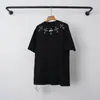 2026 Moda Nueva Marca Ch Chrome Hearts Cruz Sánscrito Resistente Patchwork Bordado de Cuero Unisex Pareja Casual Camiseta de Manga Corta