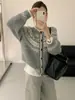 Suéter de Tricô Gola Redonda Fair Isle para Mulheres 2026 Outono/Inverno Estilo Coreano Solto Grosso Jacquard Vintage Casaco Suéter Tendência