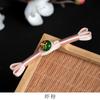 Botón Metálico Floral Tradicional Qipao, Hebilla con Forma de Cola de Golondrina, Accesorios Retro Estilo Hanfu Traje Tang, Accesorios de Botones Hechos a Mano