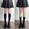 Calcetines Blanco Lechoso para Mujer, Calcetines Hasta la Rodilla, Calcetines de Compresión JK para Adelgazar la Pantorrilla, Calcetines de Media Pantorrilla, Estilo Primavera y Otoño, Tubo Largo Apilado, Estilo Fino de Verano