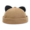 Otoño e Invierno Nuevo Sombrero de Oreja de Pana para el Suelo de Oreja Moda Japonesa Artística Fresca Pequeña Sombrero Melón Sombrero de Hombre
