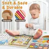 Colgante de Pared de Fieltro Tablero de Actividades Educativas para Niños, Tablero Tranquilo para Niños para Ejercitar Habilidades Manuales
