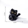 Micro-paisagem criativa boneca gatinho preto fofo decorações acessórios DIY casa de bebê fofa pequenos ornamentos para mesa carro