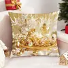Novo Conjunto de 4 Capas de Almofada de Natal Estilo Moderno Capa de Almofada de Natal Almofada Sofá Atacado Venda Quente Transfronteiriça