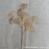 Serie Dorada Materiales de Flores de Plástico Decora el Cubo de la Suerte con Ventilador de Ginkgo de Madera, Hortensias, Eucalipto y Ramilletes de Lirios