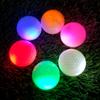Pelota de golf luminosa LED de venta caliente transfronteriza de Amazon, pelota de golf de práctica de seis colores parpadeantes, suministros de golf