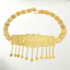 Corrente de Cintura de Metal Estilo Étnico Transfronteiriça para Mulheres Vazada Esculpida Flor Moeda Franja Corrente Corporal