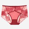 Braguitas Sexy de Encaje Sin Costuras con Aberturas de Cintura Media para Mujer Talla Grande Entrepierna Interior de Algodón Puro Levantamiento de Cadera Verano Calzones de Corte Alto para Niñas