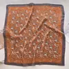 Bufanda Cuadrada de Alta Gama con Estampado Paisley para Mujer, Bufanda Cinturón Estampada de Moda, Bufanda Versátil de Lunares y Estampado de Leopardo de Seda Sintética