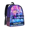 Bolsa Estrelada 3D Estéreo Cross-Border Huntrix Kpop, Bolsa Estrelada de Grande Capacidade para Alunos do Ensino Fundamental e Médio, Apresentando o Grupo de Meninas Demon Hunter