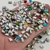 Pacote Misto de Cristais de Gelo K9 6*8mm Grandes de Vidro de Alta Transparência com Base Pontiaguda Brilhante para Decoração DIY de Nail Art