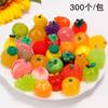 300/Pack micro-paisagem simulação luminosa fruta tridimensional comida jogar hairpin diy acessórios decorativos tridimensionais pequenos ornamentos