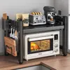 Prateleira de Cozinha para Micro-ondas Rack de Armazenamento Suporte Multifuncional Multicamadas Doméstico para Forno Bancada para Panela de Arroz