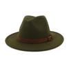 Sombreros de fieltro de ala ancha unisex para hombre y mujer, sombrero Panamá Trilby, sombrero de jazz