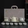 Juego de Té Kung Fu Ruyao - Tetera de Lujo de Gama Alta para Uso Doméstico, Juego de Regalo, Tetera, Taza de Té, Bandeja de Té, Modelo Nuevo para Uso en Oficina