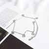 Tobillera Minimalista Personalizada con Sonrisa Tobillera de Plata de Ley S925 Estilo Coreano Chic Tobillera Simple Sonriente para Mujer Joyería de Moda