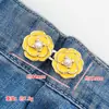 Faja de Cintura Camelia con Rosa Desmontable Botón de Cintura Sin Costura para Jeans, Reductor de Talla de Cintura, Herramienta para Ceñir la Cintura