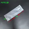 Fábrica en stock Bolsa larga translúcida de bolsillo plano PO bolsa autoadhesiva Bolsa de embalaje de plástico de baja presión PO bolsa de película interior para caja de cartón