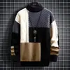 Nuevo Suéter para Hombre 2026 para Otoño e Invierno, Estilo Japonés Acolchado con Parches Pulóver de Punto Trendy Coreano para Hombre