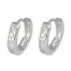 Brincos de Anel Fashion com Diamantes Brilhantes Micro-Setting para Mulheres, Estilo Coreano, Simples Elegantes, Brincos Versáteis, Brincos de Commuter com Design de Nicho