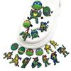 Serie Tortugas Ninja Dibujos Animados Lindo Zapatos con Agujeros Zapatos Flor Hebilla para Zapatos PVC Pegamento Suave Venta al por Mayor Accesorios para Zapatos de Jardín Joyería
