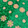 Estilo Étnico Planta Floral Bordado 3D Tecido de Algodão Vazado Roupas Femininas Africanas Tecido Bordado para Banquete Tissu