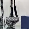Moda Masculina Transfronteriza Bolso Cruzado para Hombre y Mujer Lona de Silla de Montar Bordada Bolso de Pecho Tendencia Bolso de Hombro Casual para Pareja