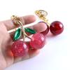 Amazon Más Vendido Exquisito Colgante de Bolso para Mujer Llavero con Sentido Avanzado Lindo Cristal Cereza Exquisita Joyería Colgante