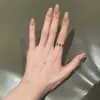 Manicura Kanroji ~ Uñas Portátiles Hechas a Mano Estilo Transparente Zhen Huan Color Nude Estilo Chino Pegatinas de Uñas de Nicho para Estudiantes
