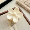 Presilha de Cabelo Flor de Plumeria Degradê Transfronteiriça da Amazon com Padrões Fluidos, Elegante Presilha de Cabelo Meio Preso com Padrão Mármore
