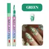 Caneta Graffiti para Nail Art de Novo Produto Transfronteiriça, Caneta de Pintura, Caneta de Contorno para Unhas, Caneta de Flor, Caneta de Cola de Óleo, Caneta de Linha de Gancho, Três em Um Fácil de Colorir