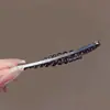 Exquisita Horquilla Coreana para Mujer, Pinza para el Cabello con Forma de Hoja de Aspecto de Alta Gama, Pinza Lateral de Pedrería, Accesorio para el Cabello, Elegante Pinza para Flequillo, Pinza Doble