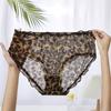 Nueva Ropa Interior Sexy con Estampado de Leopardo para Mujer Tallas Grandes Tentación para Mujer Cintura Media Cómoda Transpirable Tallas Grandes 7639