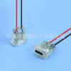 LN-03 Puerto C TIPO-C 2P conector hembra impermeable de inyección directa de presión puerto de carga transparente para teléfono móvil para uso en automóvil