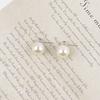 Brincos de Diamantes Incrustados com Pérolas de Luxo Leve e High-End, Simples, Exquisitos e Versáteis, Brincos Celebrity Maillard em Estilo Retrô