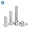 Suministro en Stock de Tornillos Antirrobo Torx de Cabeza Redonda de Acero Inoxidable 304, Tornillos de Cabeza Plana con Torx Interno Sin Columna para Máquina